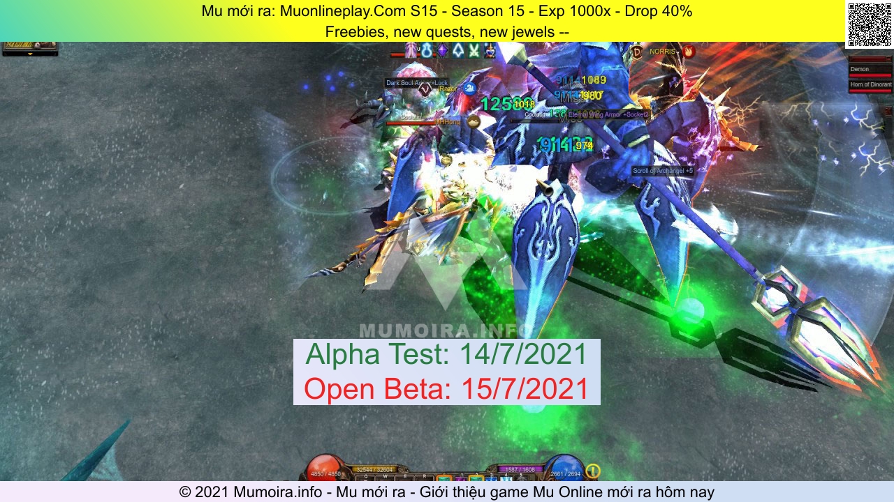 Muonlineplay.Com, Mu SS0 Mới Ra, Mu Test Tháng 07 2021 - www.muonlineplay.com